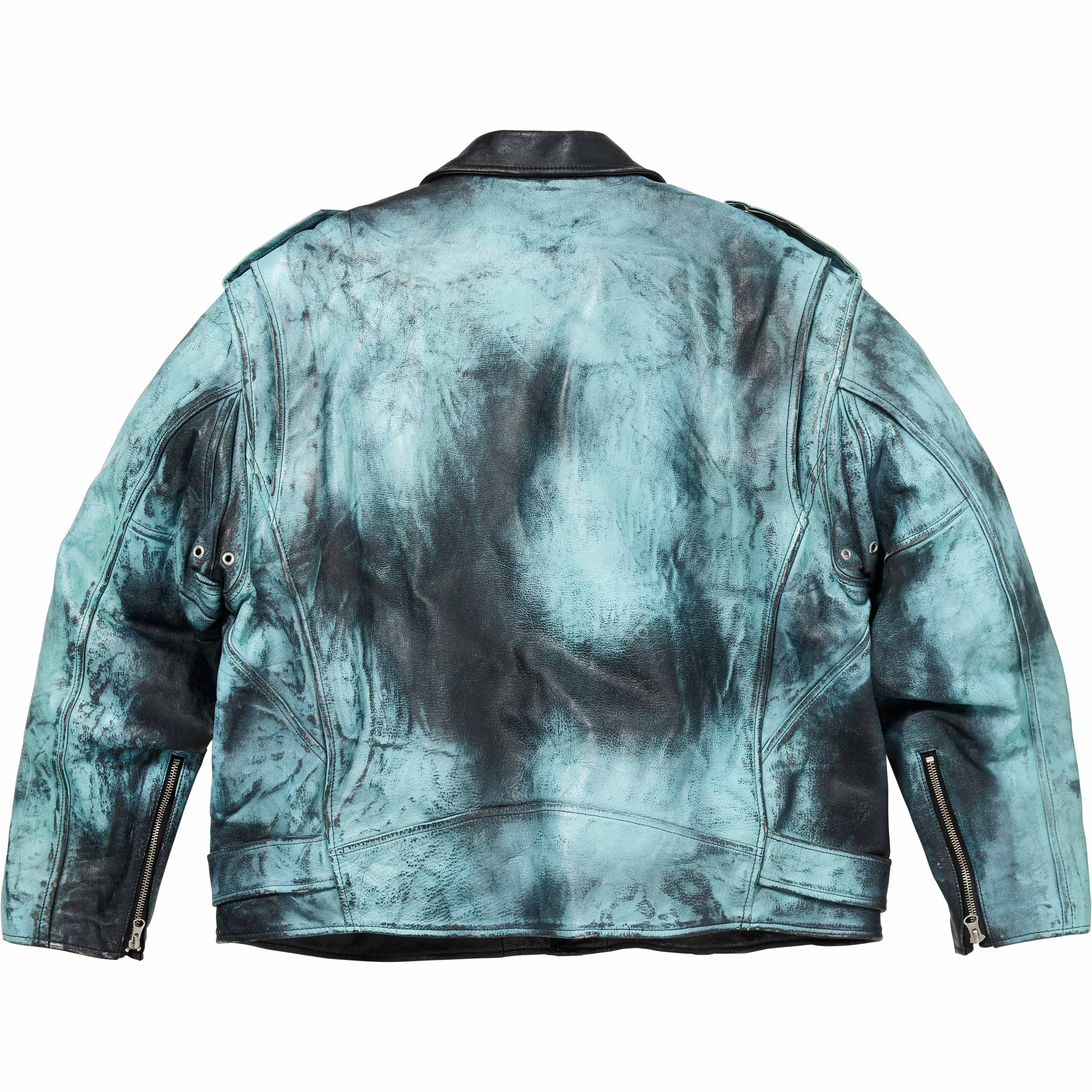 Supreme®/blackmeans Painted Leather Motorcycle Jacket view 3
